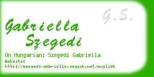 gabriella szegedi business card